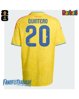 Columbia Juan Fernando Quintero #20 Tricou Fotbal Replică Mondial 2026 Barbati Acasa